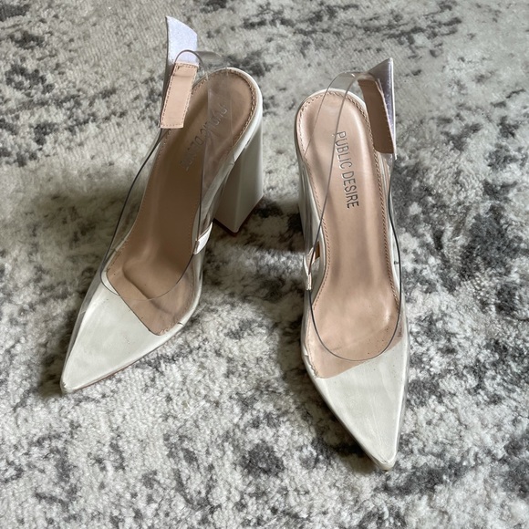 EUC Public Desire Clear Heels. wore once. - Picture 2 of 4